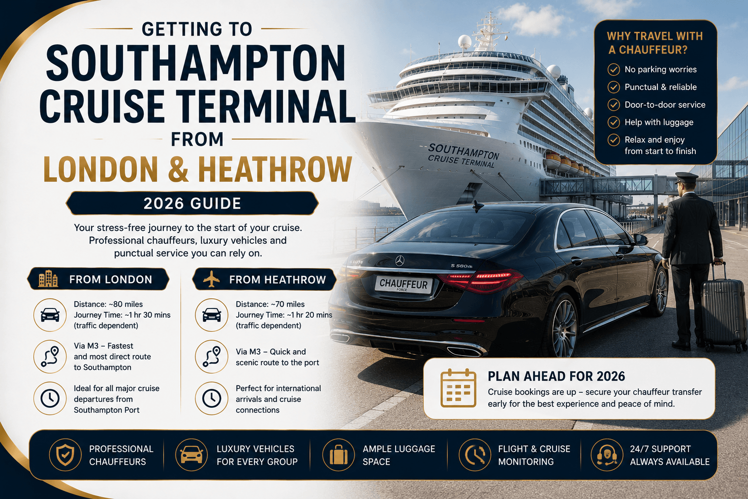 Getting to Southampton Cruise Terminal from London & Heathrow 2026 Guide